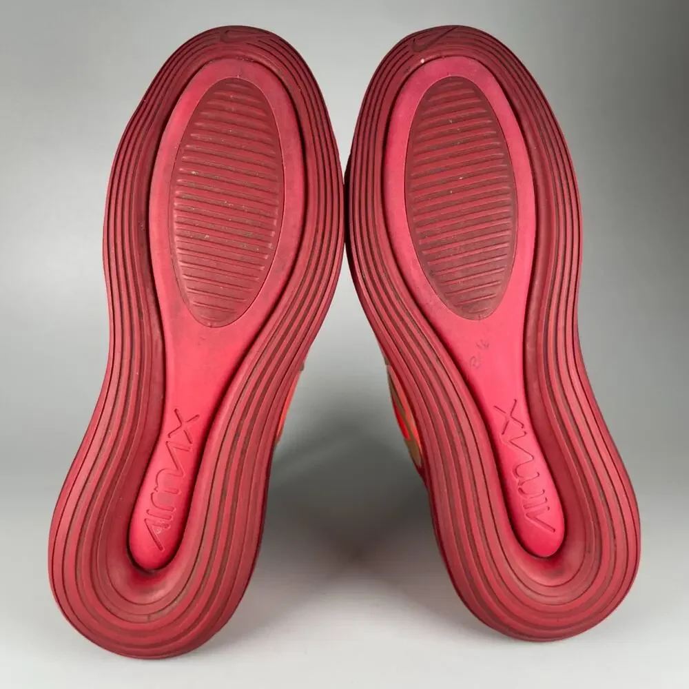 Size 6Y Womens 7.5 Nike Air Max 720 Crimson Red Gold Running Shoe Casual Sneaker